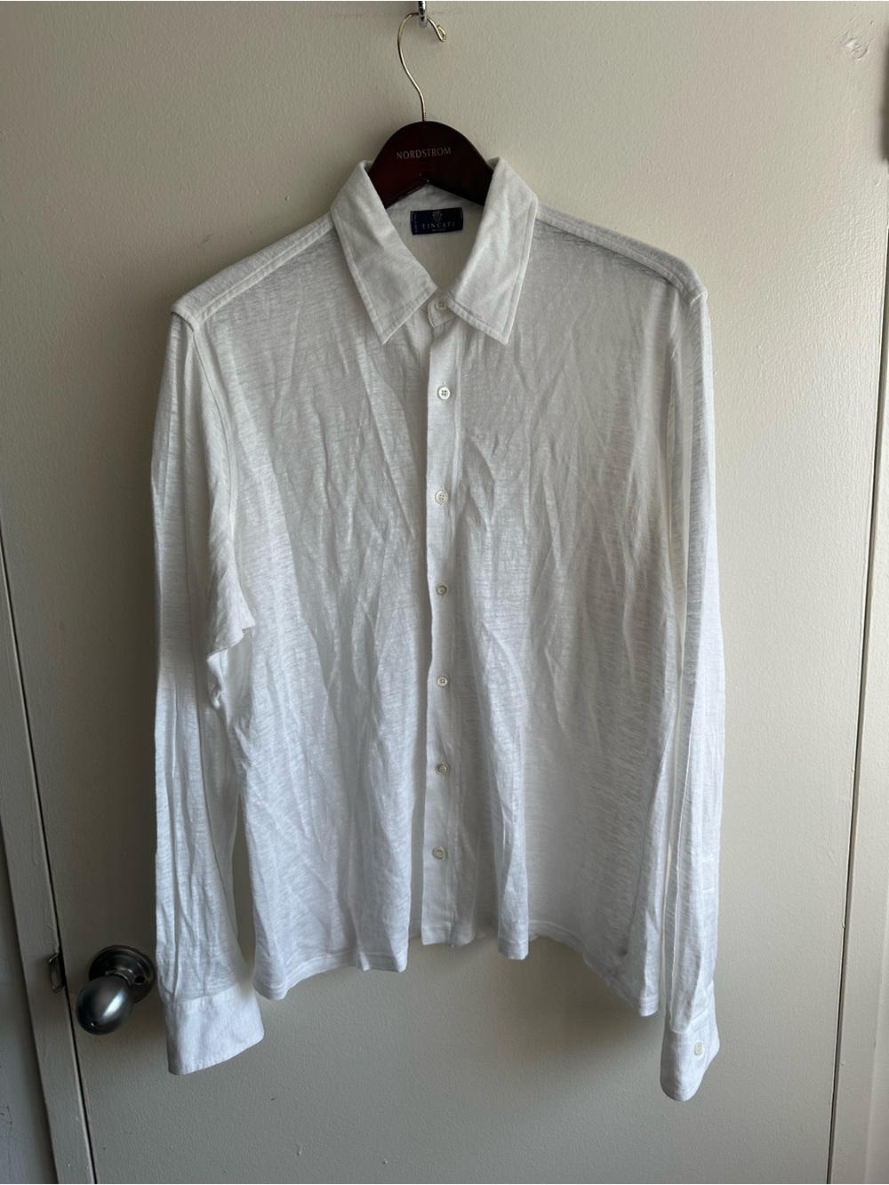 Bespoke Tincati Cotton Open Weave Summer Dress Shirt EU52